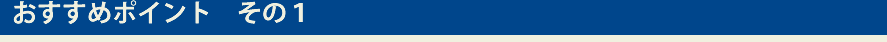 おすすめポイント　その1